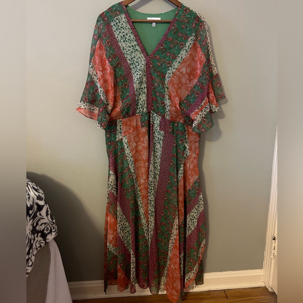 Floral & Flowy Patchwork Dress